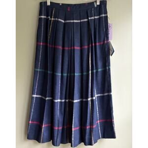 VTG Lombardi Inc Plaid Pleated Skirt Size 16 fits M/L Talbots Academia Preppy